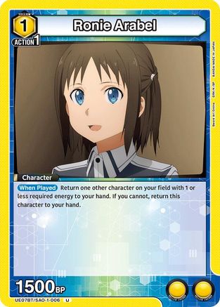 Ronie Arabel (UE07BT/SAO-1-006) [UE07BT: Sword Art Online] - Deck Out Gaming