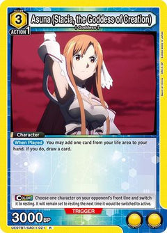 Asuna (Stacia, the Goddess of Creation) (021) (UE07BT/SAO-1-021) [UE07BT: Sword Art Online] Foil - Deck Out Gaming