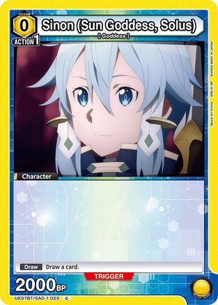 Sinon (Sun Goddess, Solus) (023) (UE07BT/SAO-1-023) [UE07BT: Sword Art Online] - Deck Out Gaming
