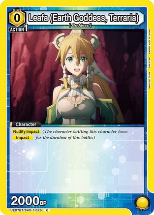 Leafa (Earth Goddess, Terraria) (026) (UE07BT/SAO-1-026) [UE07BT: Sword Art Online] - Deck Out Gaming