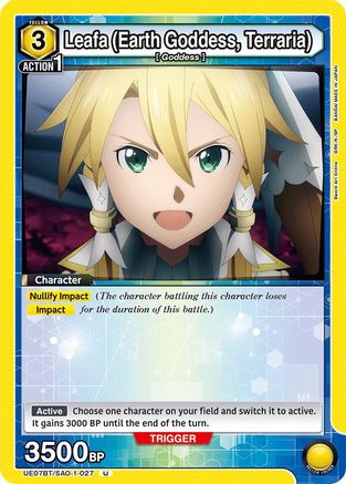 Leafa (Earth Goddess, Terraria) (027) (UE07BT/SAO-1-027) [UE07BT: Sword Art Online] - Deck Out Gaming
