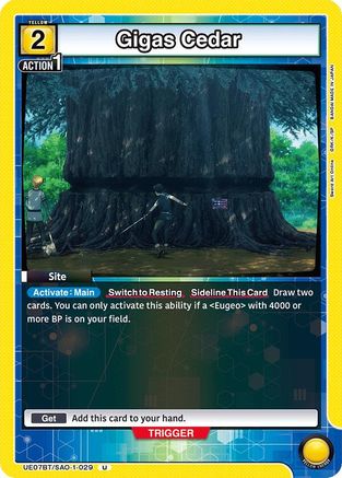 Gigas Cedar (UE07BT/SAO-1-029) [UE07BT: Sword Art Online] - Deck Out Gaming