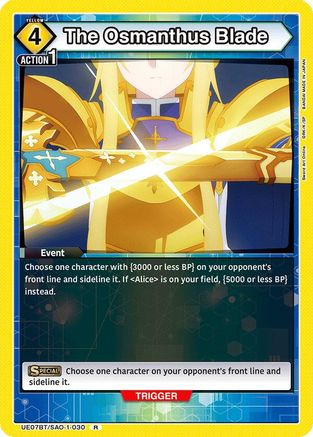 The Osmanthus Blade (UE07BT/SAO-1-030) [UE07BT: Sword Art Online] Foil - Deck Out Gaming