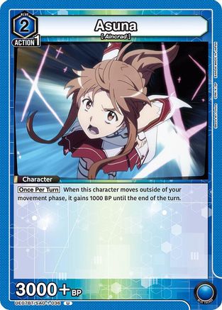 Asuna (036) (UE07BT/SAO-1-036) [UE07BT: Sword Art Online] - Deck Out Gaming