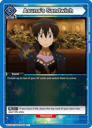 Asuna's Sandwich (UE07BT/SAO-1-063) [UE07BT: Sword Art Online] - Deck Out Gaming