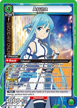 Asuna (071) (UE07BT/SAO-1-071) [UE07BT: Sword Art Online] Foil - Deck Out Gaming