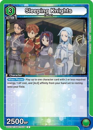 Sleeping Knights (UE07BT/SAO-1-076) [UE07BT: Sword Art Online] - Deck Out Gaming