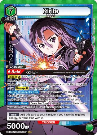 Kirito (087) (UE07BT/SAO-1-087) [UE07BT: Sword Art Online] Foil - Deck Out Gaming