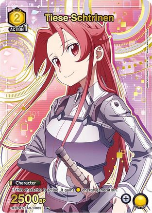 Tiese Schtrinen (U*) (UE07BT/SAO-1-003) [UE07BT: Sword Art Online] Foil - Deck Out Gaming