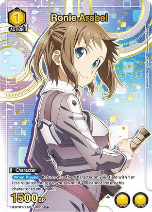 Ronie Arabel (U*) (UE07BT/SAO-1-006) [UE07BT: Sword Art Online] Foil - Deck Out Gaming