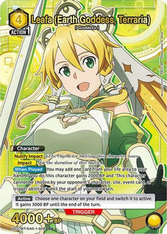 Leafa (Earth Goddess, Terraria) (028) (R*) (UE07BT/SAO-1-028) [UE07BT: Sword Art Online] Foil - Deck Out Gaming