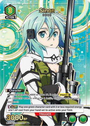 Sinon (090) (R*) (UE07BT/SAO-1-090) [UE07BT: Sword Art Online] Foil - Deck Out Gaming