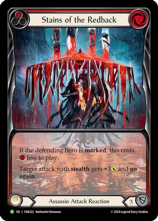 Stains of the Redback (Red) - FAB322 (FAB322) [Flesh and Blood: Promo Cards] Rainbow Foil - Deck Out Gaming