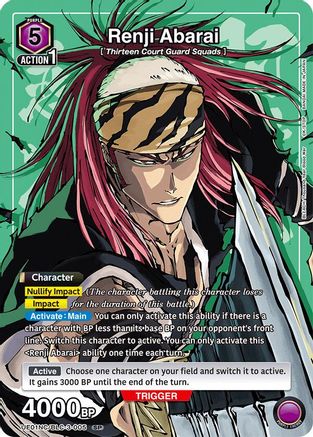 Renji Abarai (UE01NC/BLC-3-005) [UE01NC: New Card Selection: BLEACH: Thousand-Year Blood War] Foil - Deck Out Gaming