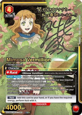 Mimosa Vermillion (093) (SR**) (UE08BT/BCV-1-093) [UE08BT: Black Clover] Foil - Deck Out Gaming