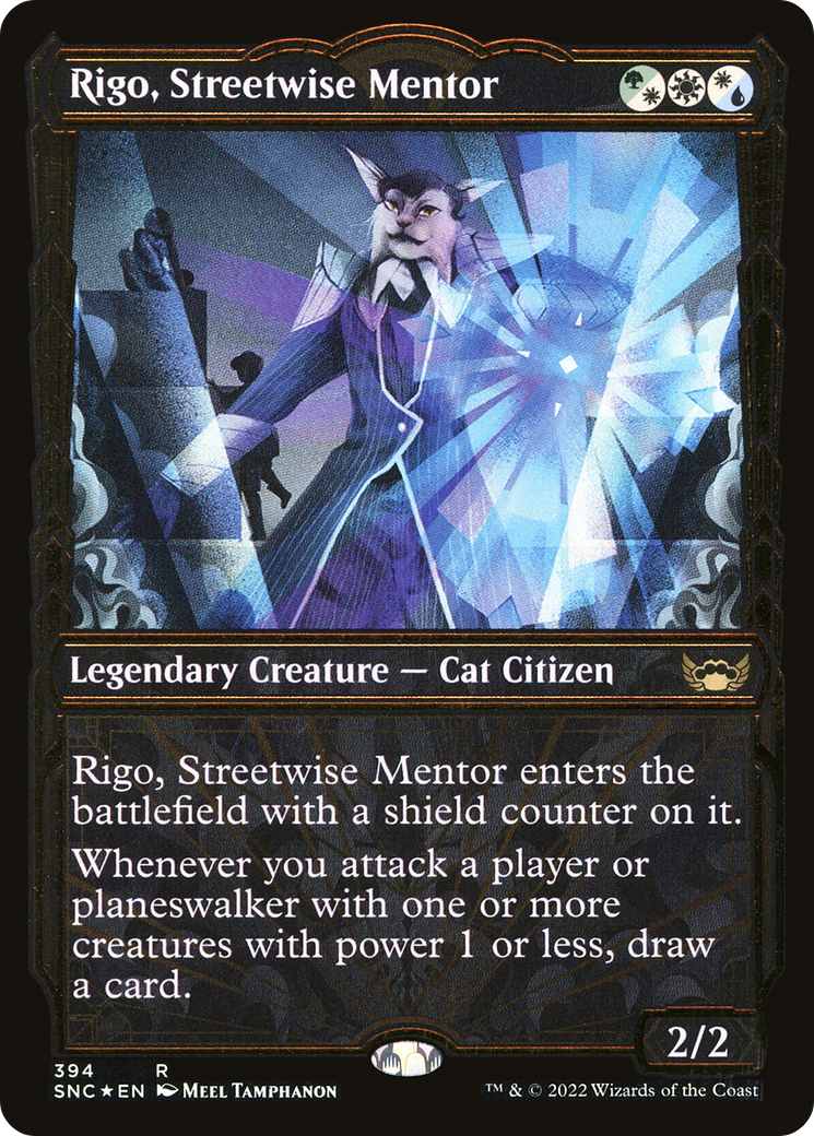 Rigo, Streetwise Mentor (Gilded Foil) (394) [Streets of New Capenna] foil - Deck Out Gaming