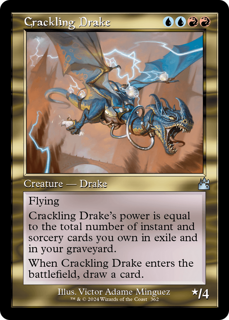 Crackling Drake (Retro Frame) (362) [Ravnica Remastered] foil - Deck Out Gaming