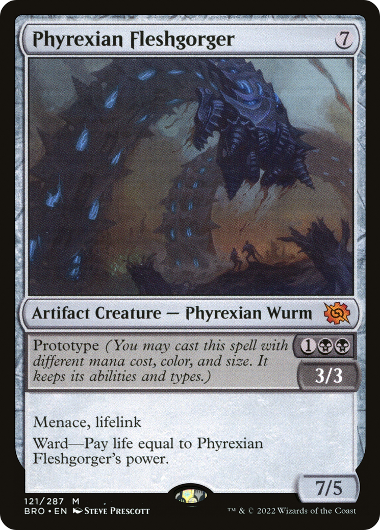 Phyrexian Fleshgorger (121) [The Brothers' War] foil - Deck Out Gaming