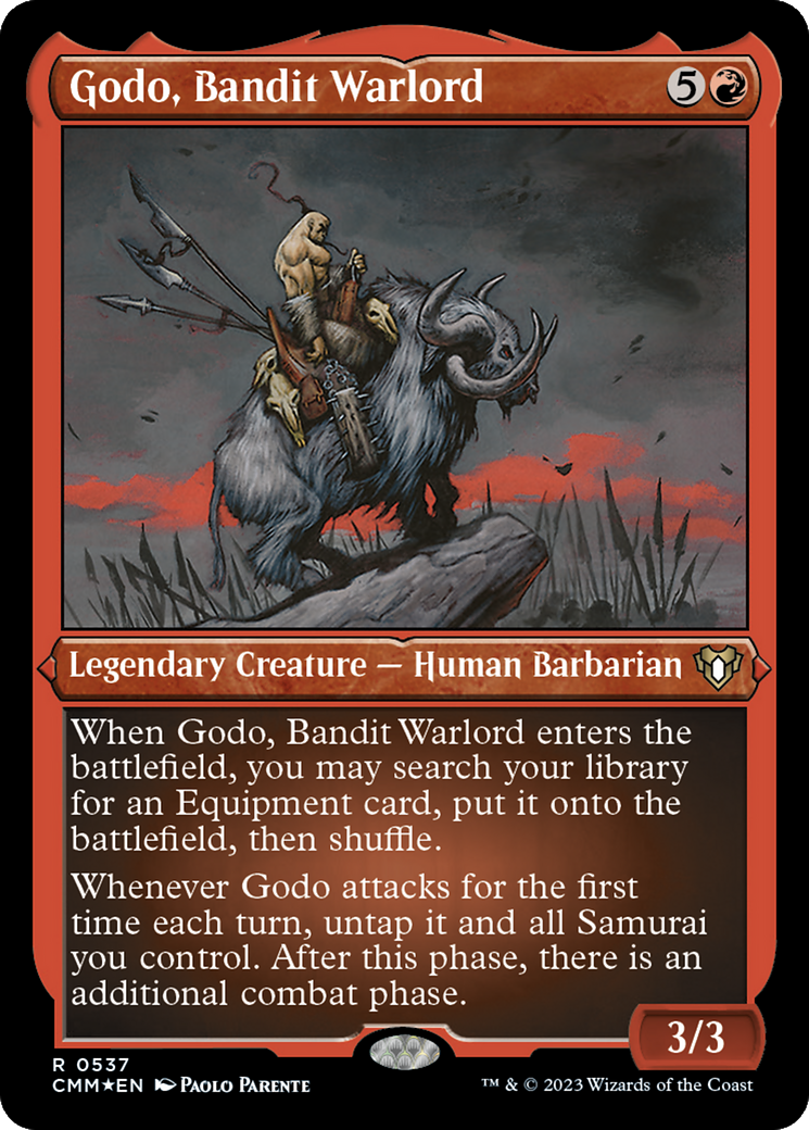 Godo, Bandit Warlord (537) [Commander Masters] etched - Deck Out Gaming