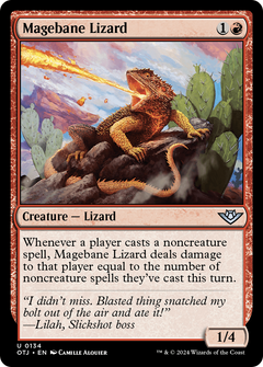 Magebane Lizard (134) [Outlaws of Thunder Junction] foil - Deck Out Gaming