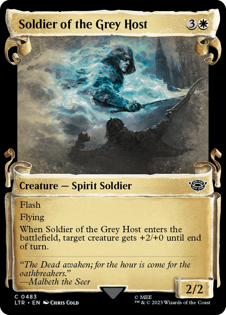 Soldier of the Grey Host (Showcase Scrolls) (483) [The Lord of the Rings: Tales of Middle-earth] foil - Deck Out Gaming