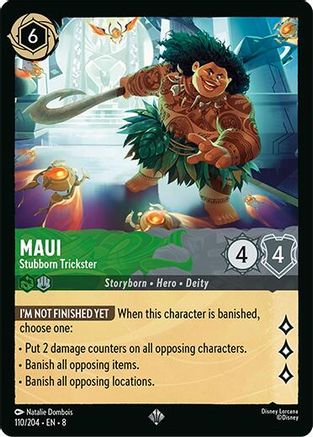 Maui - Stubborn Trickster (110/204) [Reign of Jafar] - Deck Out Gaming