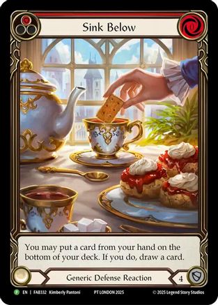 Sink Below (Red) - FAB332 (FAB332) [Flesh and Blood: Promo Cards] Rainbow Foil - Deck Out Gaming