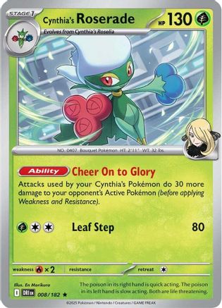 Cynthia's Roserade (8) [SV10: Destined Rivals] Holofoil - Deck Out Gaming