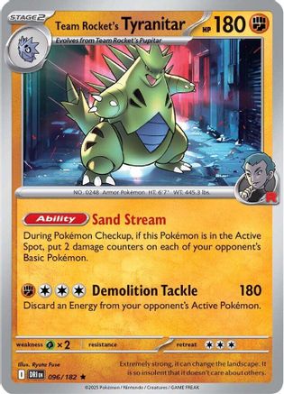 Team Rocket's Tyranitar (96) [SV10: Destined Rivals] Reverse Holofoil - Deck Out Gaming