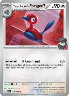 Team Rocket's Porygon2 (154) [SV10: Destined Rivals] Reverse Holofoil - Deck Out Gaming