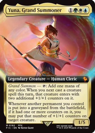 Yuna, Grand Summoner (Extended Art) (192) [Commander: FINAL FANTASY] foil - Deck Out Gaming