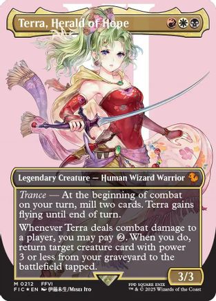 Terra, Herald of Hope (Borderless) (Surge Foil) (212) [Commander: FINAL FANTASY] foil - Deck Out Gaming
