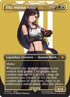 Tifa, Martial Artist (Borderless) (Surge Foil) (214) [Commander: FINAL FANTASY] foil - Deck Out Gaming