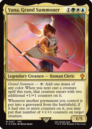Yuna, Grand Summoner (Surge Foil) (227) [Commander: FINAL FANTASY] foil - Deck Out Gaming