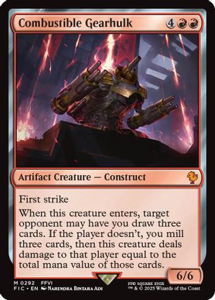 Combustible Gearhulk (292) [Commander: FINAL FANTASY] - Deck Out Gaming