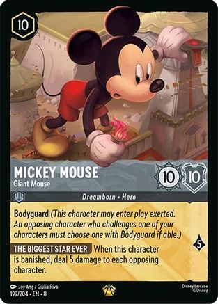 Mickey Mouse - Giant Mouse (199/204) [Reign of Jafar] Cold Foil - Deck Out Gaming