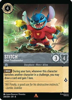 Stitch - Alien Troublemaker (200/204) [Reign of Jafar] Cold Foil - Deck Out Gaming