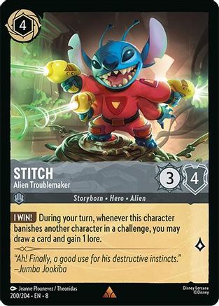 Stitch - Alien Troublemaker (200/204) [Reign of Jafar] Cold Foil - Deck Out Gaming