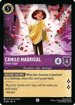 Camilo Madrigal - Center Stage (75/204) [Reign of Jafar] Cold Foil - Deck Out Gaming