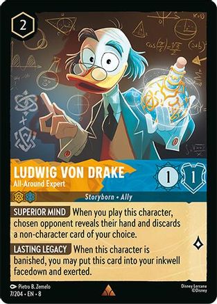 Ludwig Von Drake - All-Around Expert (7/204) [Reign of Jafar] - Deck Out Gaming