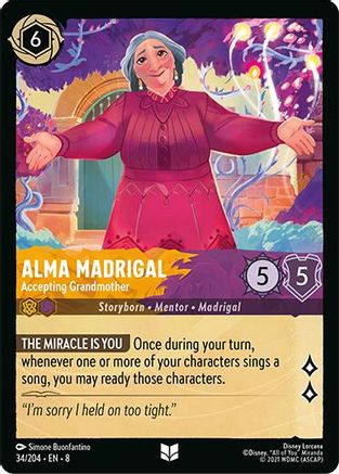 Alma Madrigal - Accepting Grandmother (34/204) [Reign of Jafar] Cold Foil - Deck Out Gaming