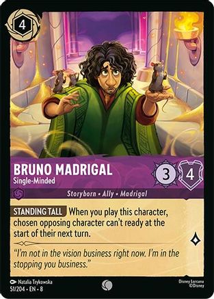 Bruno Madrigal - Single-Minded (51/204) [Reign of Jafar] - Deck Out Gaming