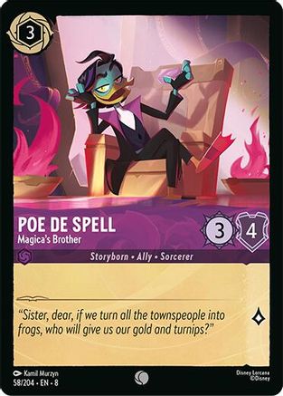 Poe De Spell - Magica's Brother (58/204) [Reign of Jafar] Cold Foil - Deck Out Gaming