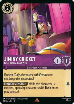 Jiminy Cricket - Level-Headed and Wise (62/204) [Reign of Jafar] Cold Foil - Deck Out Gaming