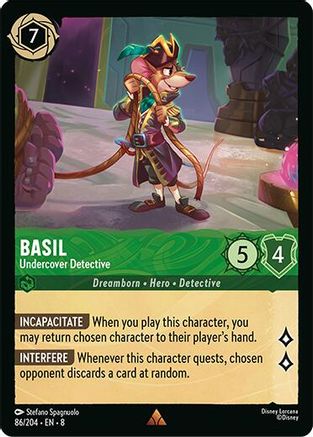 Basil - Undercover Detective (86/204) [Reign of Jafar] - Deck Out Gaming