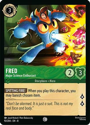 Fred - Major Science Enthusiast (92/204) [Reign of Jafar] Cold Foil - Deck Out Gaming
