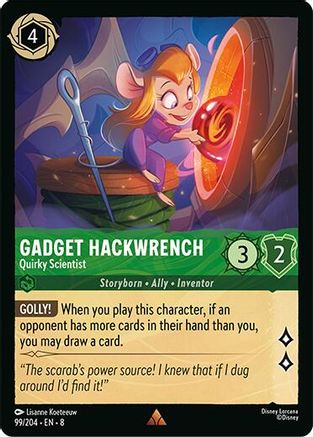 Gadget Hackwrench - Quirky Scientist (99/204) [Reign of Jafar] Cold Foil - Deck Out Gaming