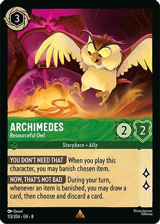 Archimedes - Resourceful Owl (113/204) [Reign of Jafar] - Deck Out Gaming