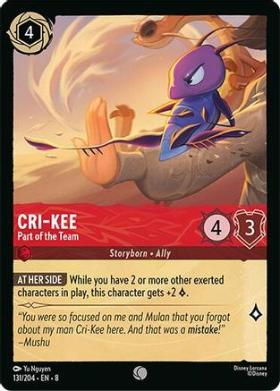 Cri-Kee - Part of the Team (131/204) [Reign of Jafar] Cold Foil - Deck Out Gaming