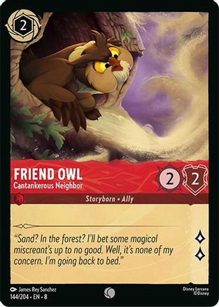 Friend Owl - Cantankerous Neighbor (144/204) [Reign of Jafar] Cold Foil - Deck Out Gaming